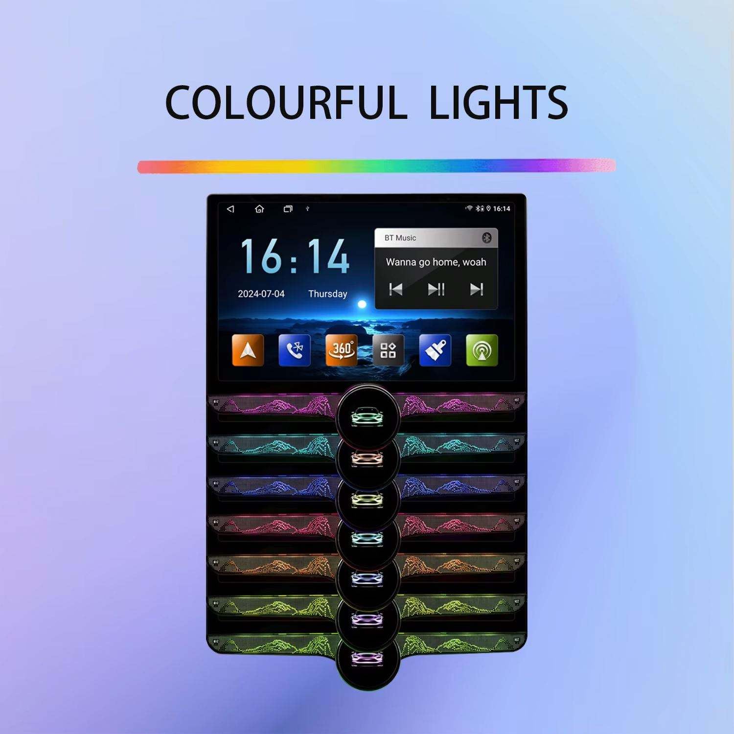 Gemstone Car Singal Knob Stereo 4GB/64GB Ram Display with Android 13