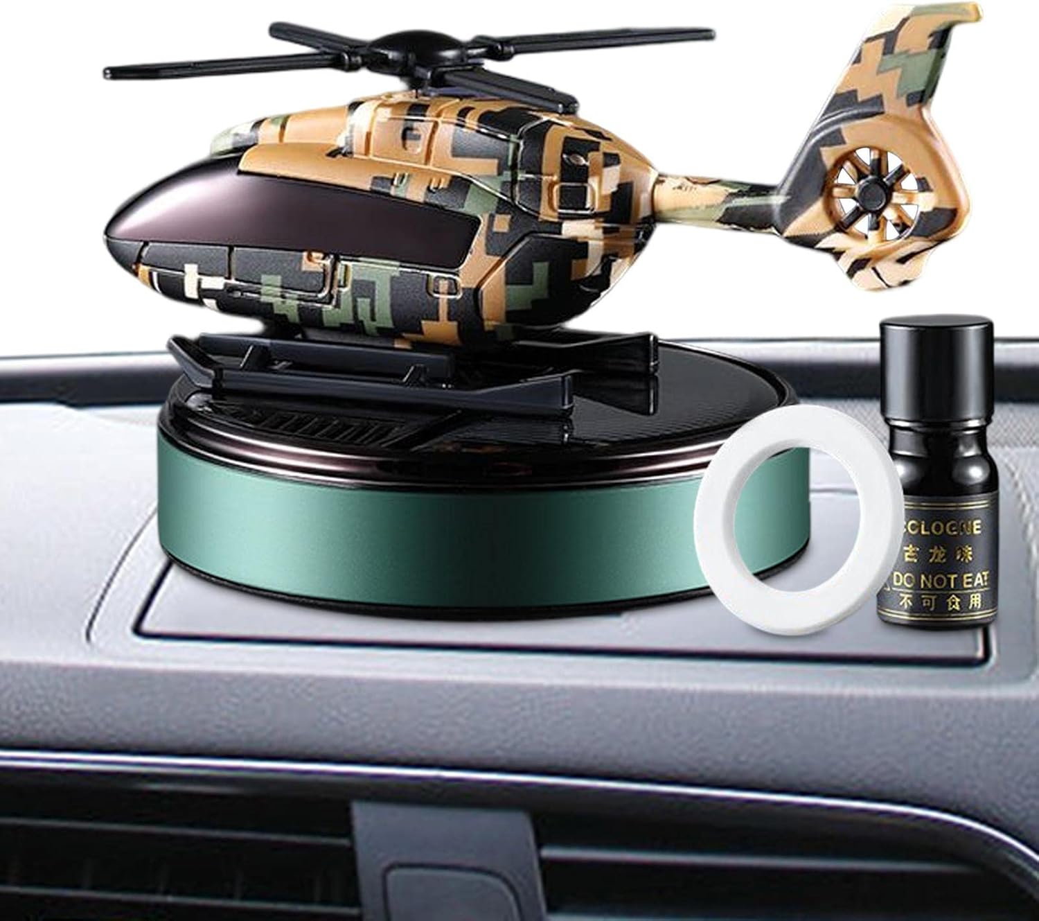 Helicopter military alloy Solar Car Air Freshener Car Freshener