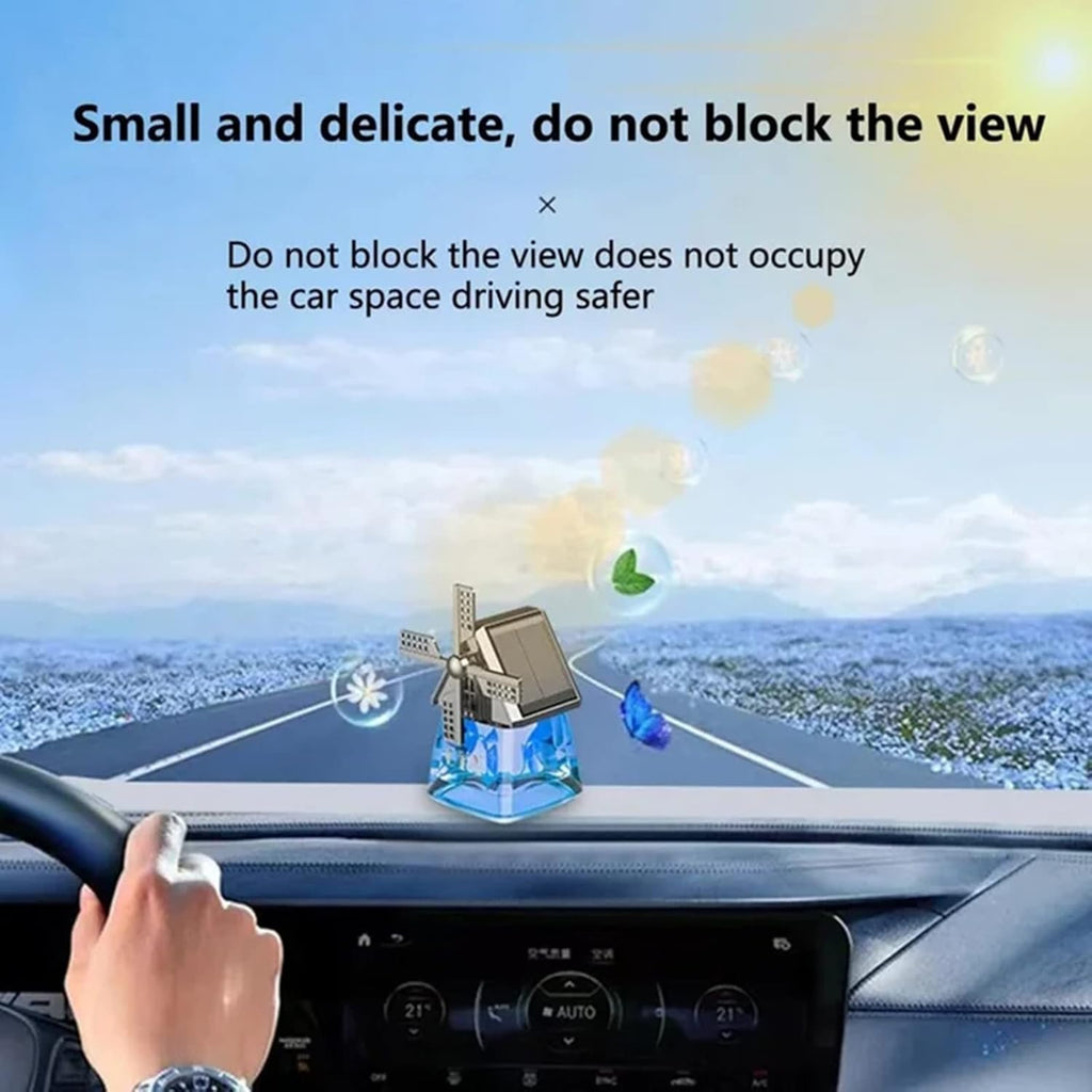 Windmill Solar Car Perfume Air Freshener Perfume