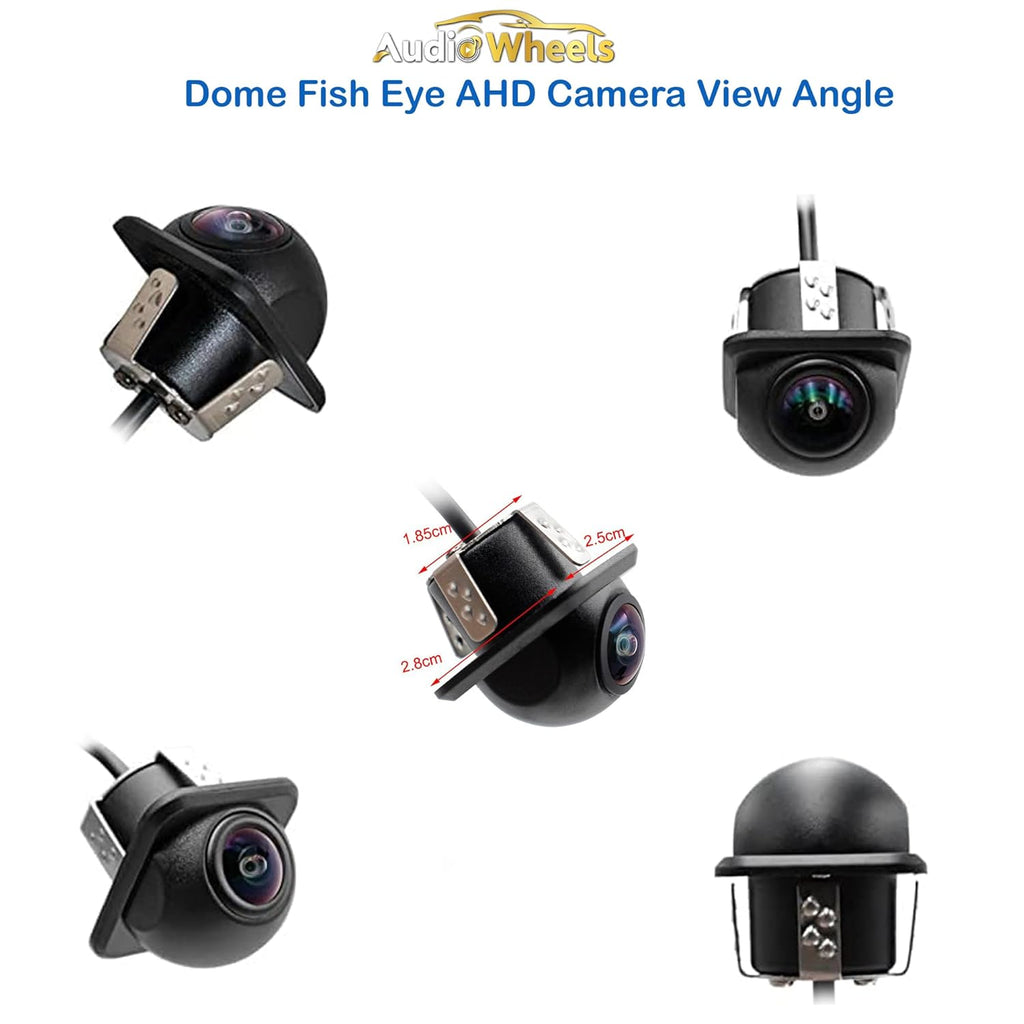Car Dome Fish Eye Moving Camera Backup Rearview Vehicle Automotive Parking HD Night Vision 170-degree Reversing Surveillance AHD Lane Departure Warning Road Safety Monitoring.