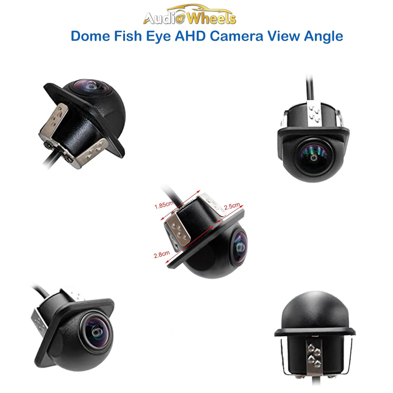 Car Dome Fish Eye Moving Camera Backup Rearview Vehicle Automotive Parking HD Night Vision 170-degree Reversing Surveillance AHD Lane Departure Warning Road Safety Monitoring.