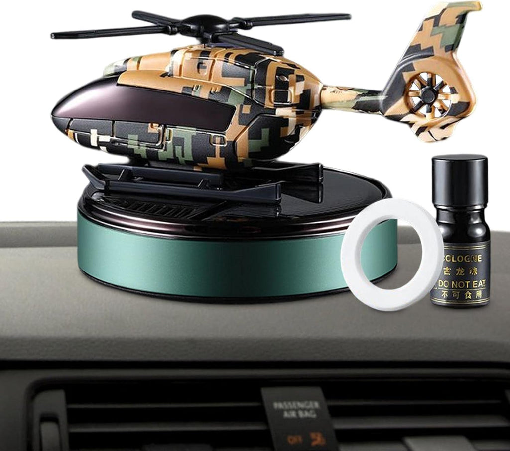 Helicopter military alloy Solar Car Air Freshener Car Freshener