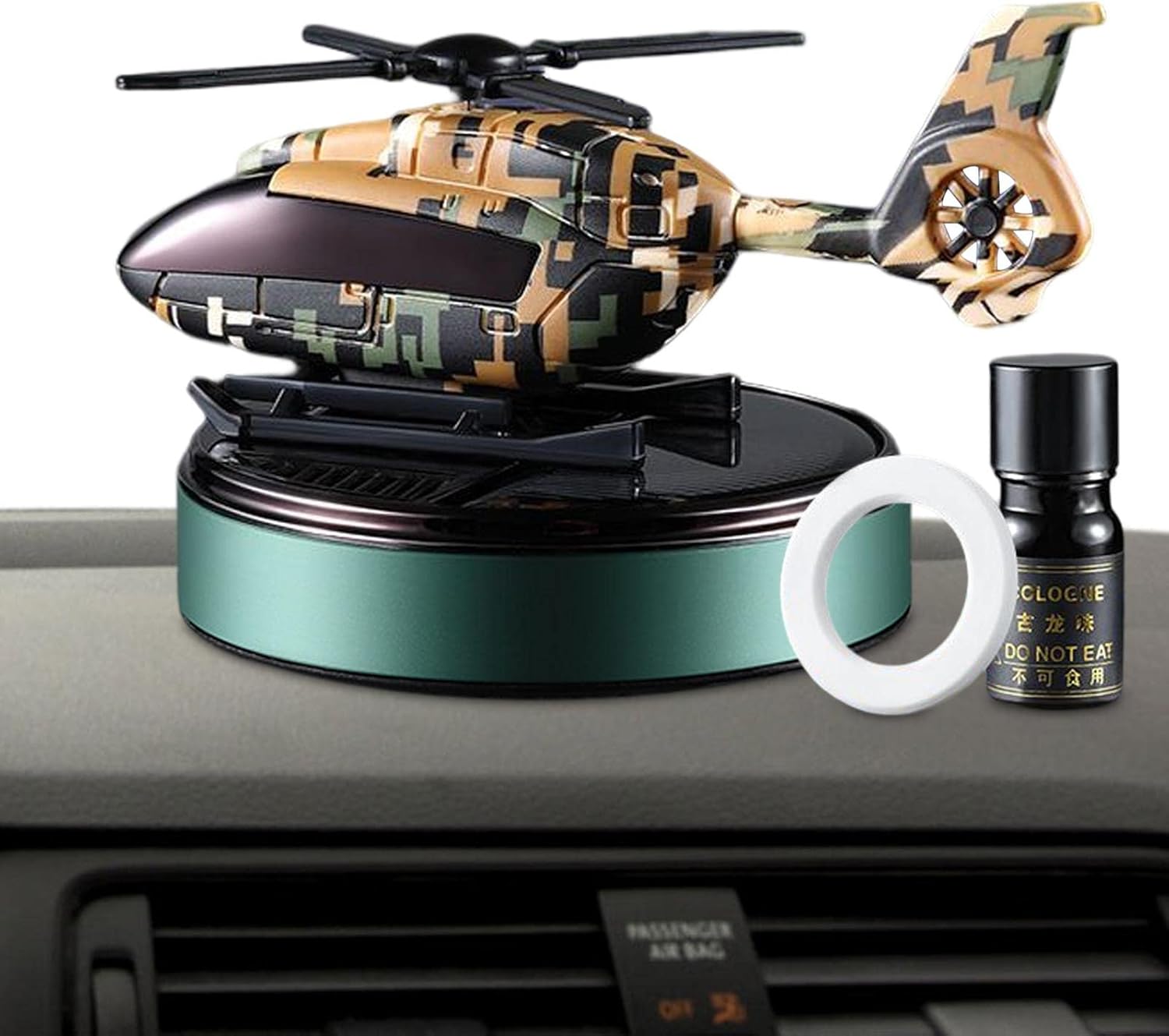 Helicopter military alloy Solar Car Air Freshener Car Freshener
