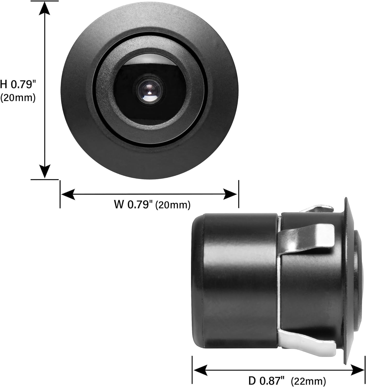Car AHD Moving Path Guide Line with 170°Perfect View Angle Design Waterproof Parking Reverse Moving Path Guide Camera only for Car Android Monitors.