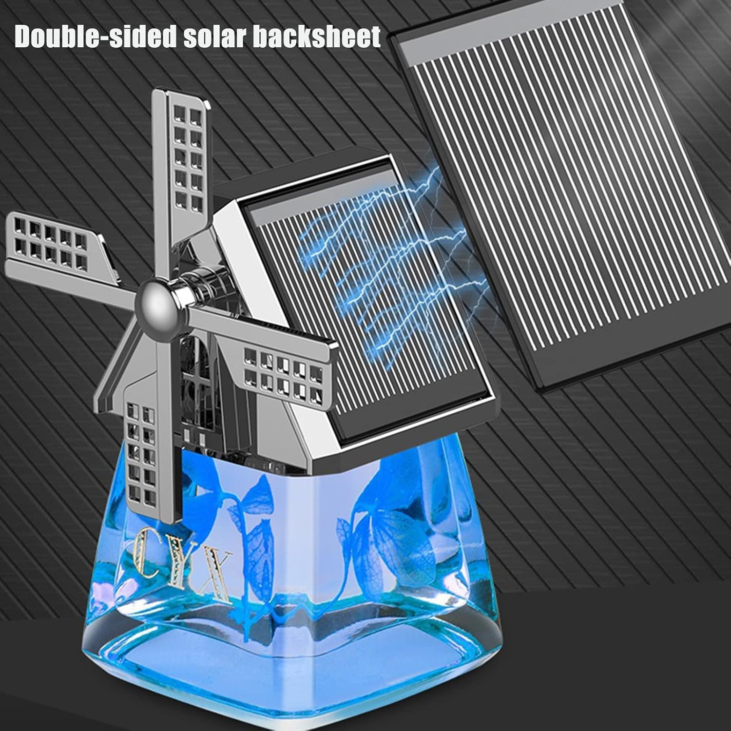 Windmill Solar Car Perfume Air Freshener Perfume