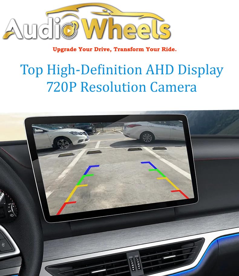 Car AHD Moving Path Guide Line with 170°Perfect View Angle Design Waterproof Parking Reverse Moving Path Guide Camera only for Car Android Monitors.