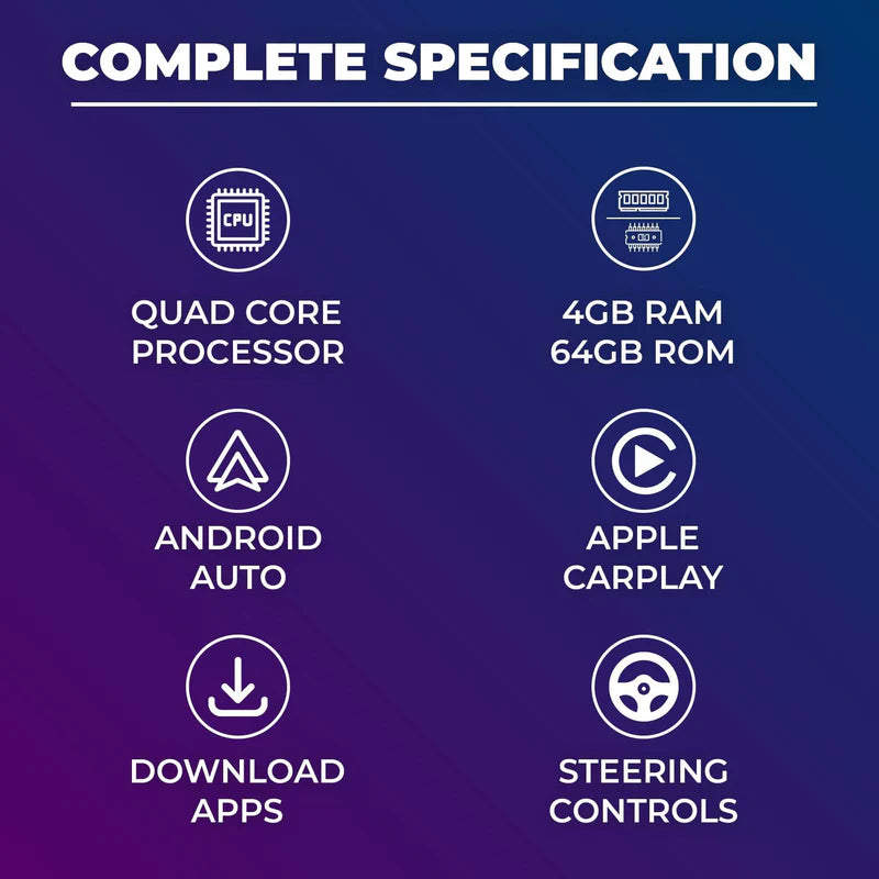 Android Car Stereo with 2GB Ram And 32GB Rom with camera