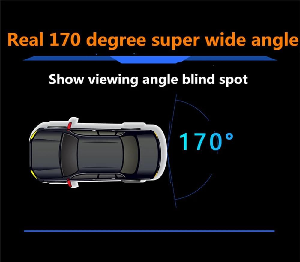Fisheye Lens AHD 1080P Car Reverse Camera | Backup Camera - 170° Wide Angle, Night Vision, Water-Resistant - Compatible with Car Android Monitors and AHD/CVBS Switcher Camera