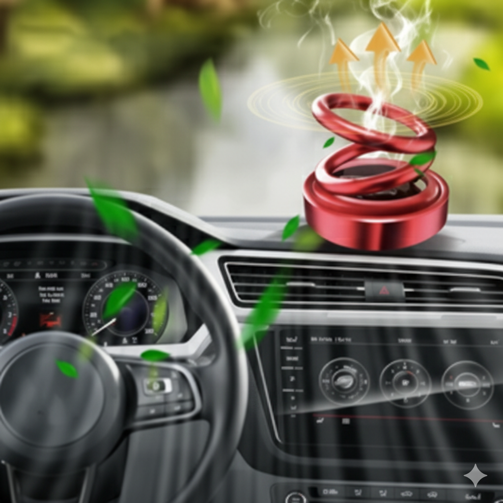 Solar Energy Rotating Car Perfume