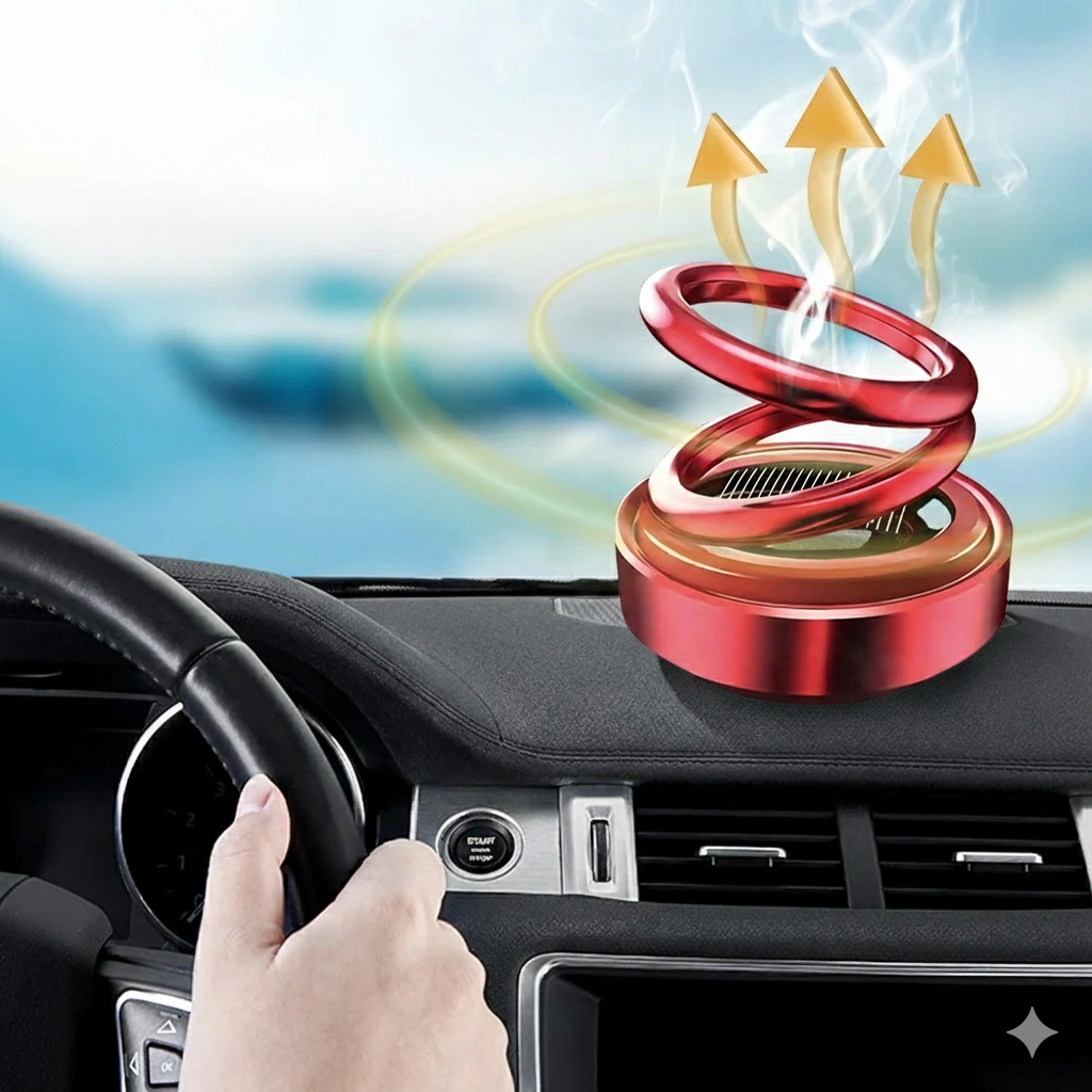 Solar Energy Rotating Car Perfume