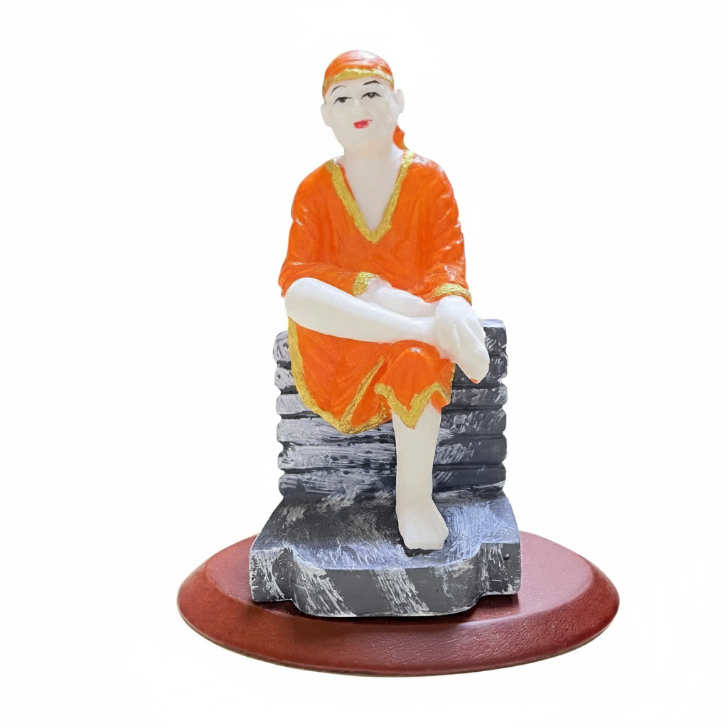 Sai Baba Statue for Mandir, Pooja Room, Office Table, Home and Office Decor