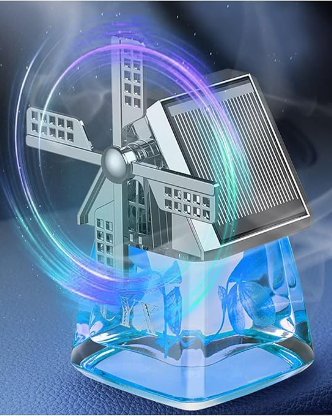 Windmill Solar Car Perfume Air Freshener Perfume