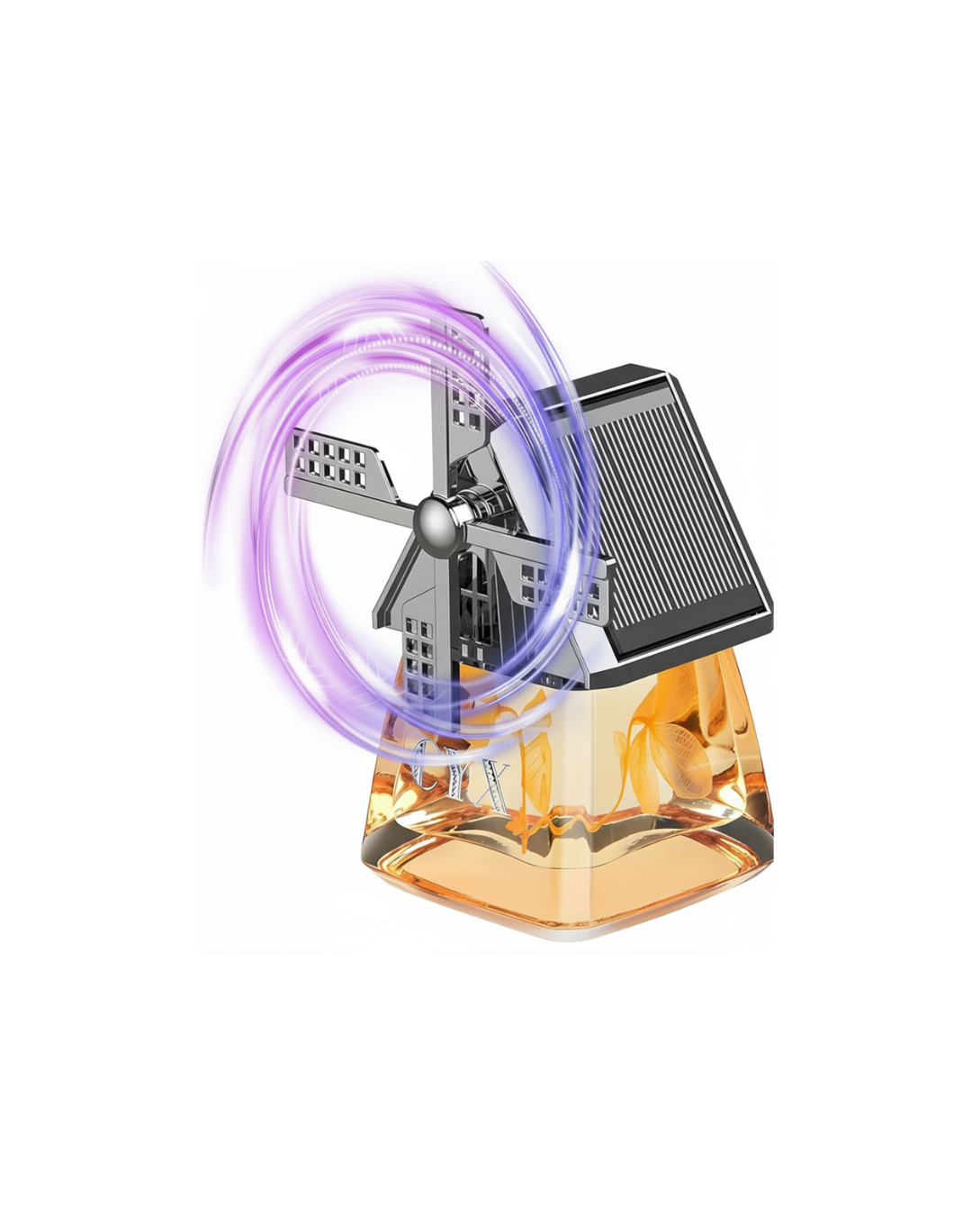 Windmill Solar Car Perfume Air Freshener Perfume